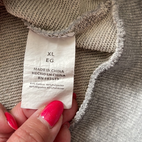 Bebe Gray Zip-Up Hoodie. XL - Picture 5 of 10